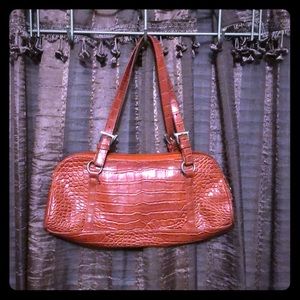 EUC bisou bisou orange PVC purse
